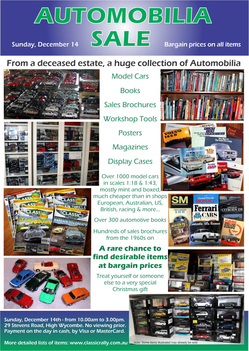 Automobilia Sale details
